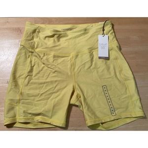 NWT Calia By Carrie Underwood High Rise Yellow Bike Shorts XL 6” Inseam Energize